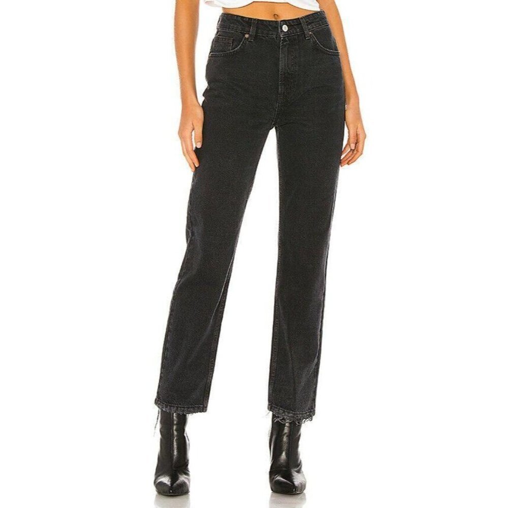 We the Free Dakota Straight Leg‎ Jeans Women 29 Black Free People High Rise NWOT